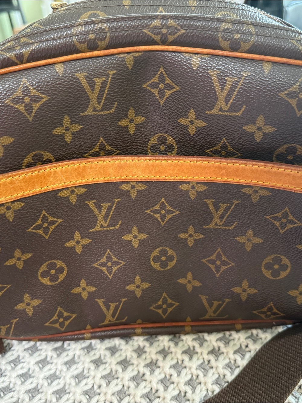 Men’s Louis Vuitton Monogram Canvas Backpack in Brown and Tan